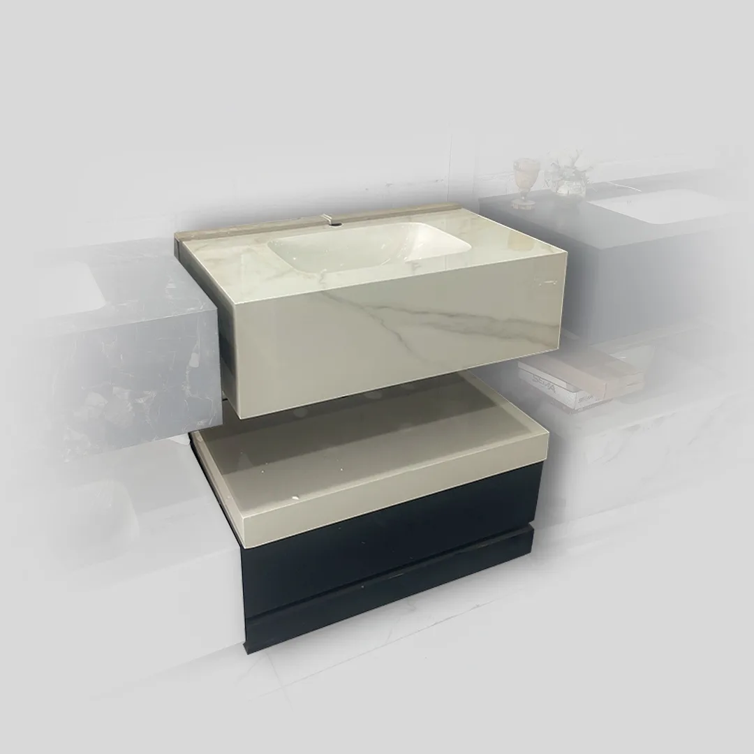 Wall hanging basin with mirror and Shelf C207(100)