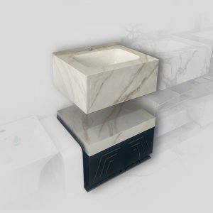 Wall hanging basin with mirror and Shelf C210(80)